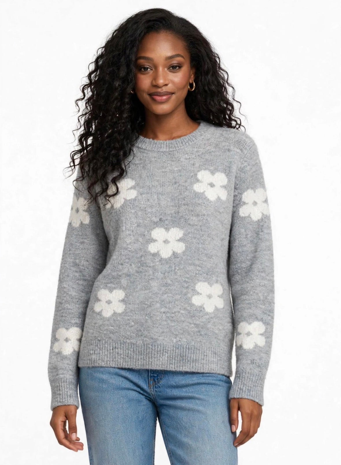 Blooming Grace Floral Sweater